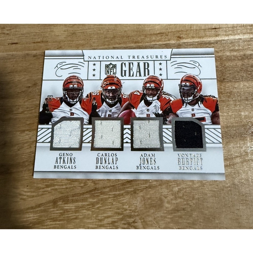 National‎ Treasures NFL Gear Bengals Burfict Jones Dunlap Atkins 66/89 2016 #5